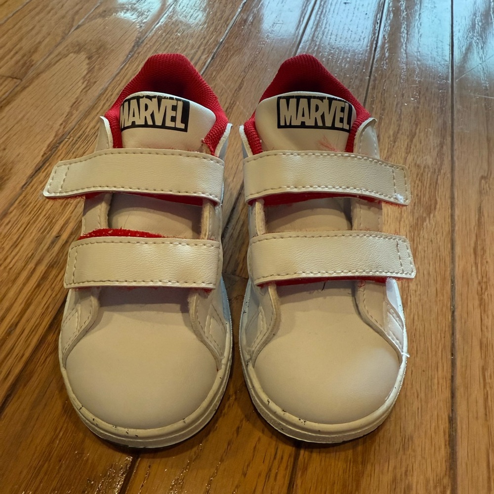 adidas Kids Marvel Spidey and Friends White and Red Sneakers